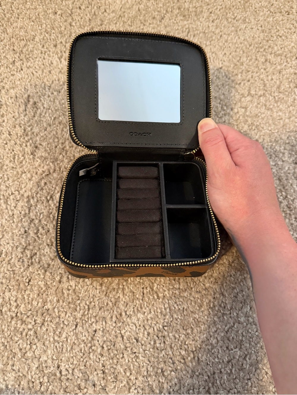 Coach Leopard Print Jewelry Organizer - Picture 3 of 5